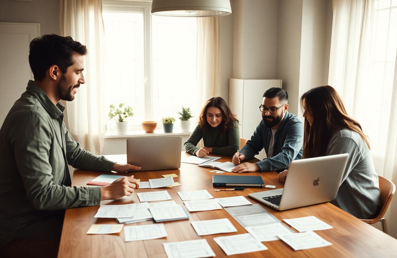 Small team working through a messy onboarding at a shared table